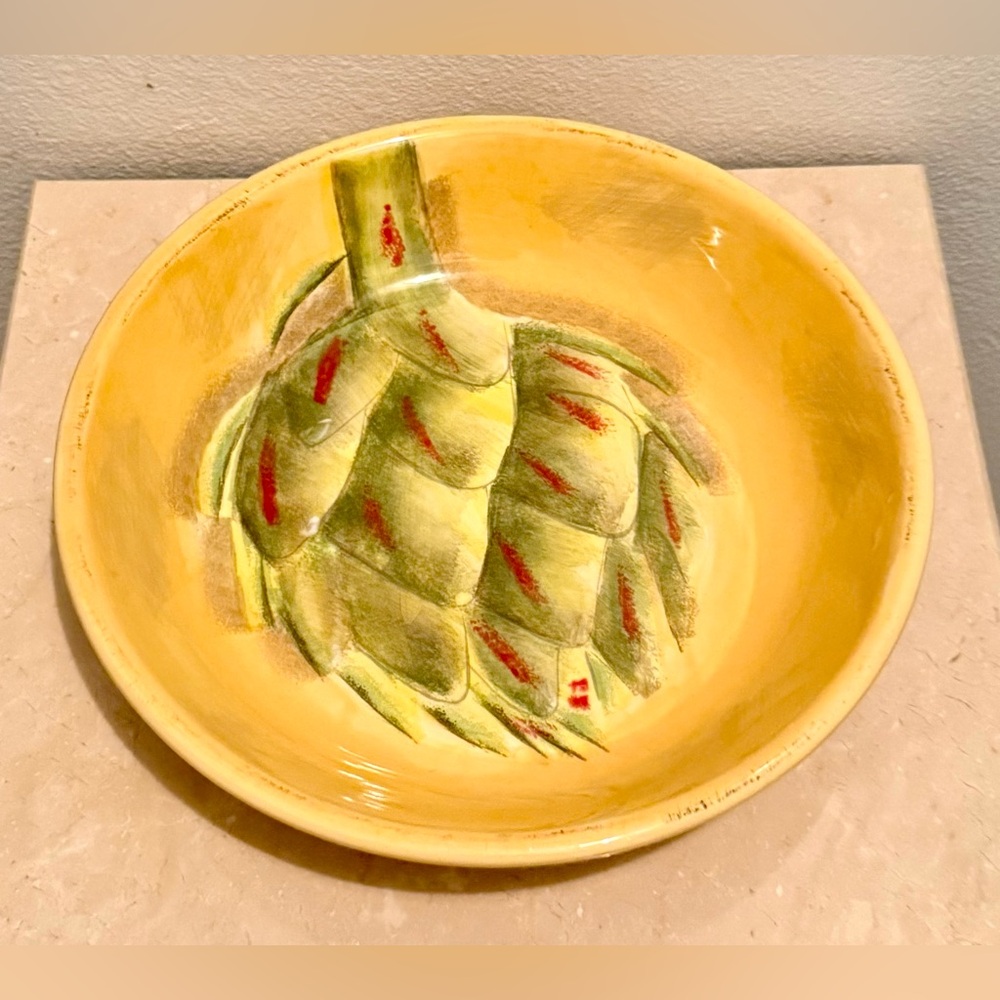 Certified International Artichole bowl. 9.25” Designed by Stefania Ferri.